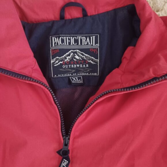 Pacific Trail Men’s XL Red Outdoor Jacket Windbreaker Vintage Style Full Zip - Picture 2 of 8